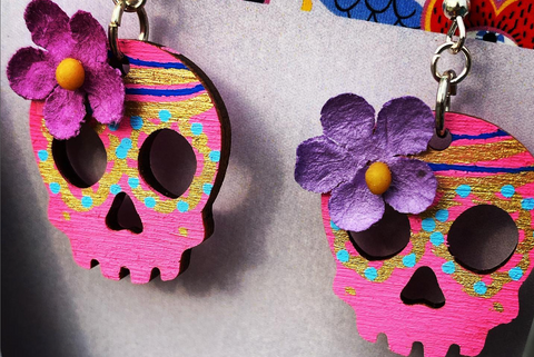 Sugar Skull Earring